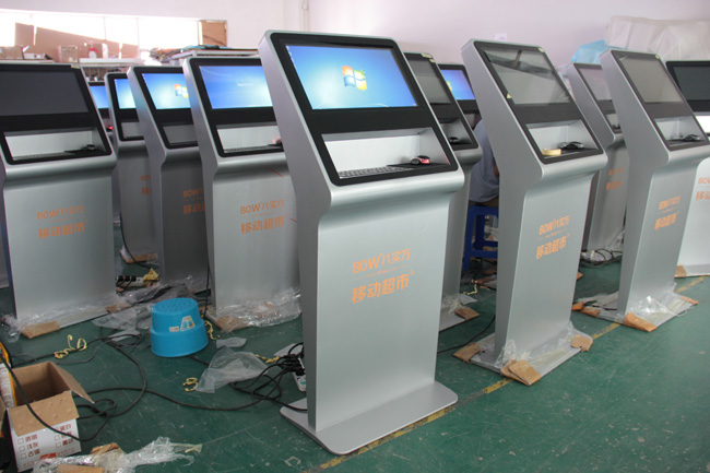 21.5 inch touch screen kiosk for 80W Mobile supermarket