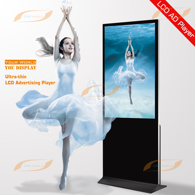 43 Inch Indoor Floor Standing LCD Advertising Display Screen